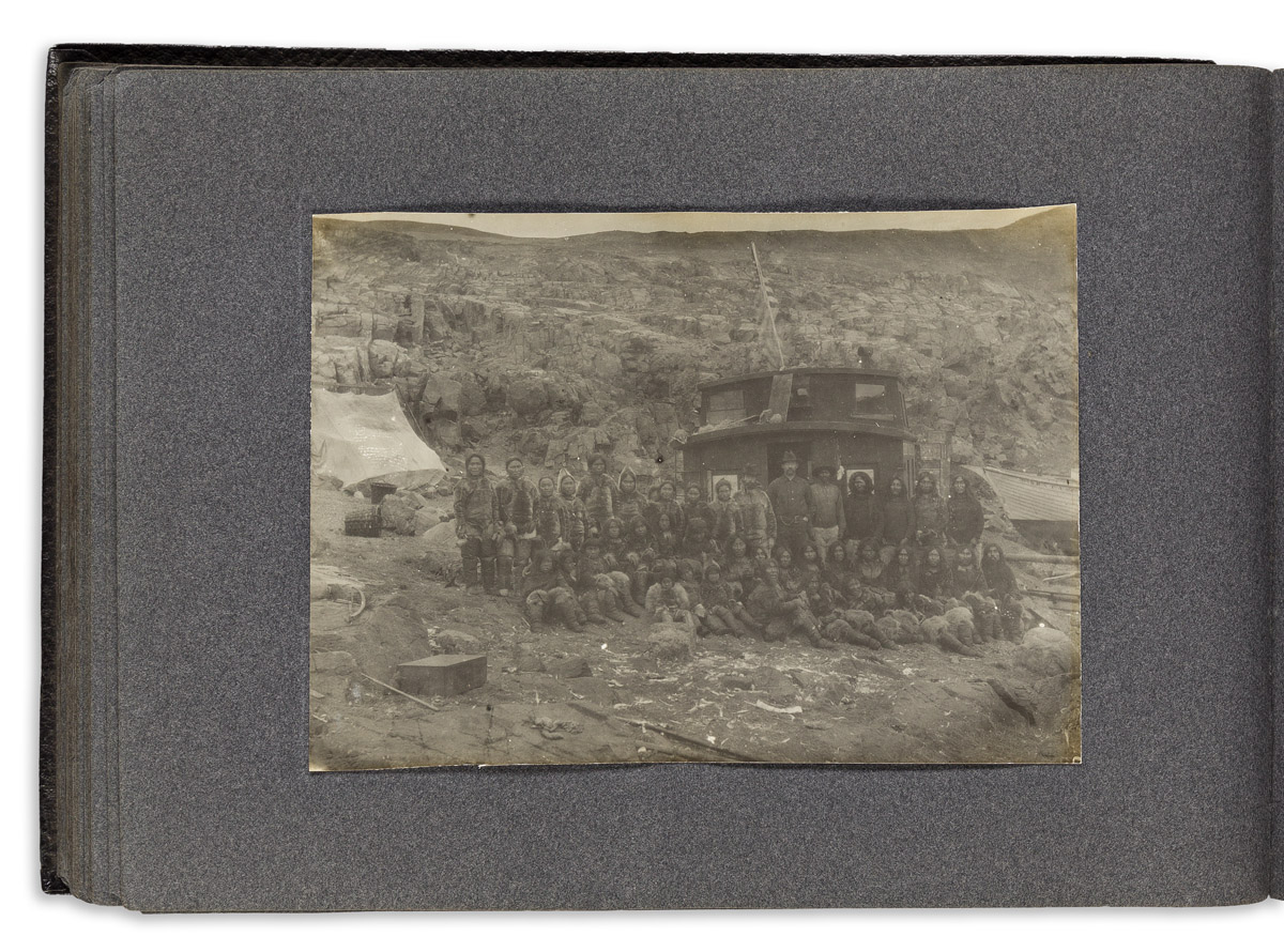 (ARCTIC.) Photograph album from the 1899 Peary Relief Expedition.